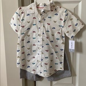 NWT button down and shorts set
